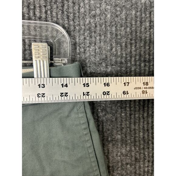 J Crew Factory Mens Chino Shorts Size 28 Green Flat Front Preppy Mid Rise Casual - Picture 5 of 8